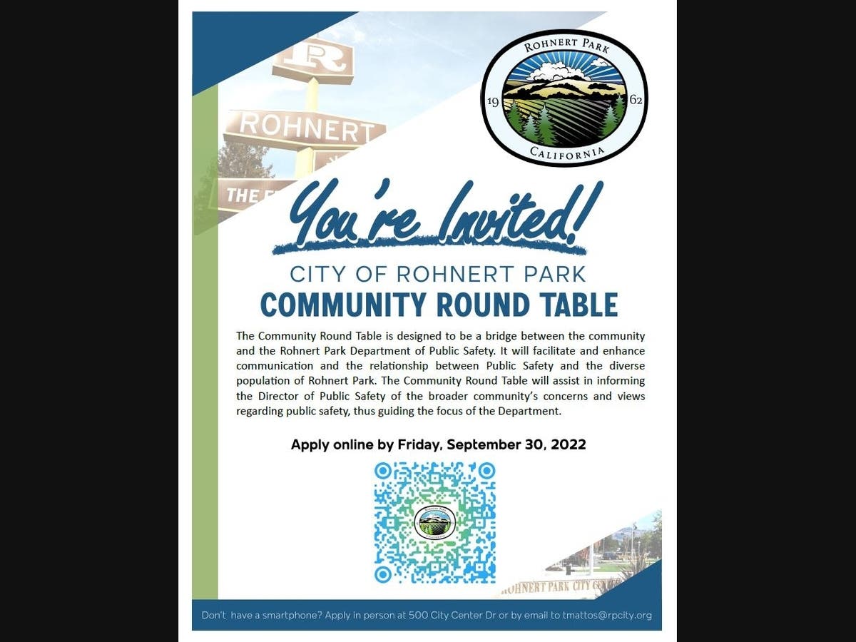 Rohnert Park Seeks Applicants For Community Round Table Rohnert Park