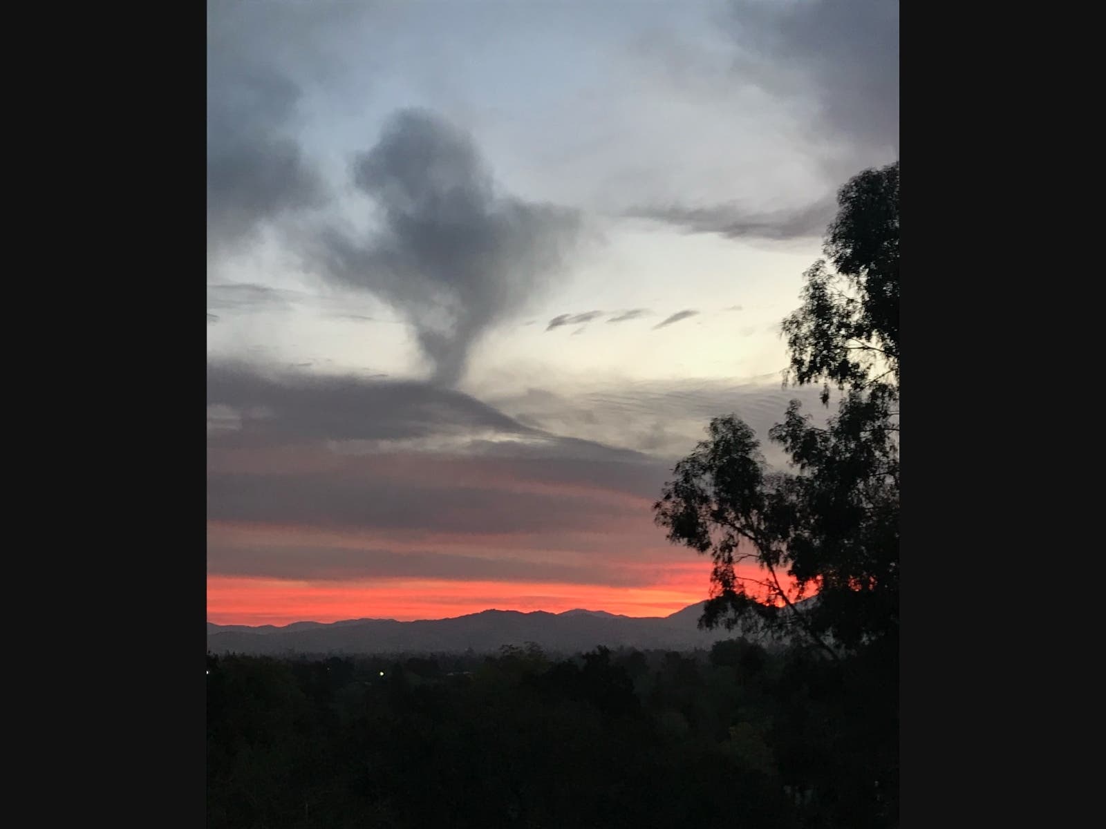 A ghost makes an appearance at sunrise on Halloween in Walnut Creek.