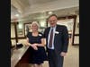Clarissa Woodman and Ed Blake, Executive Director, Stone Rehabilitation & Senior Living 