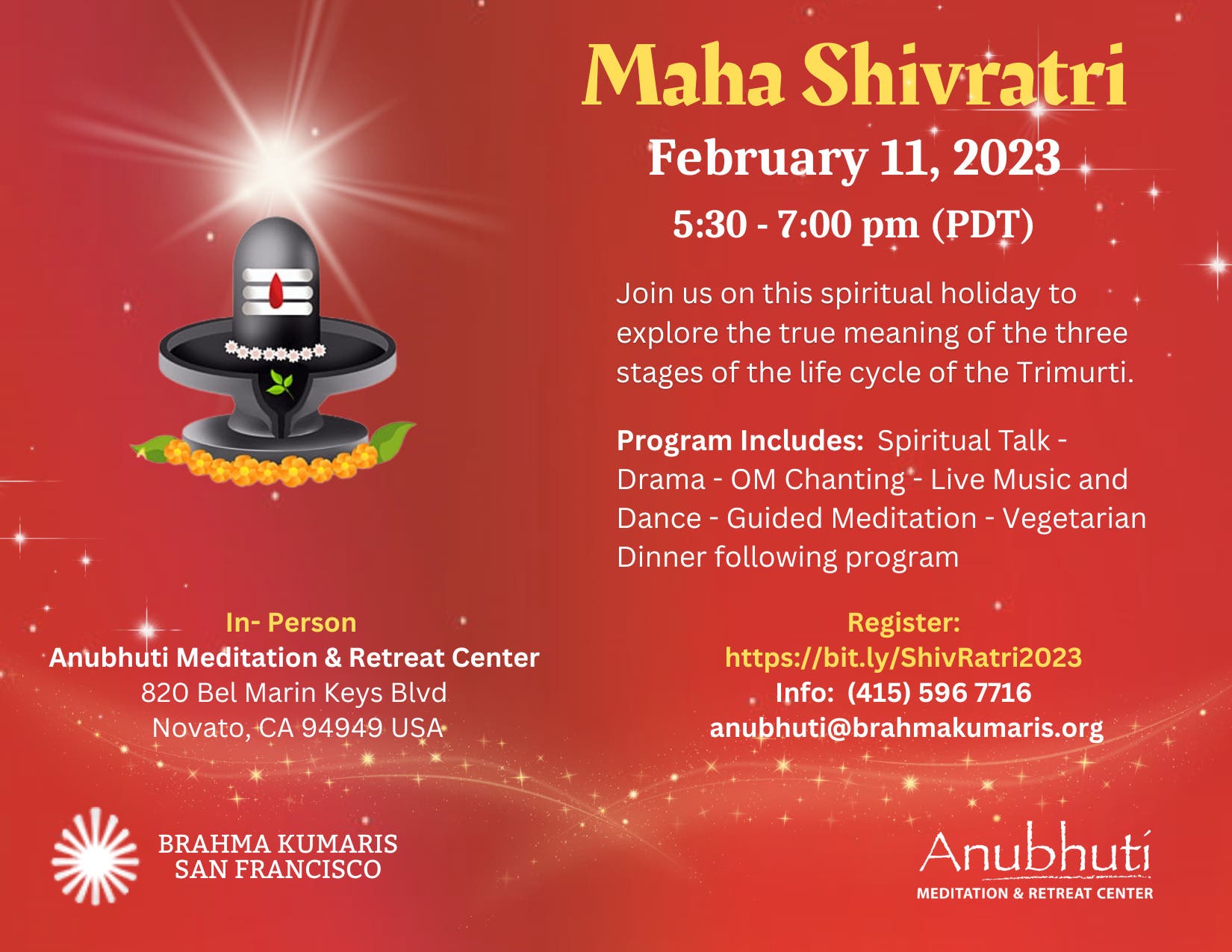 Feb 11 Maha Shivratri Experiencing God s Light And Love Special Event In Person Or Online 