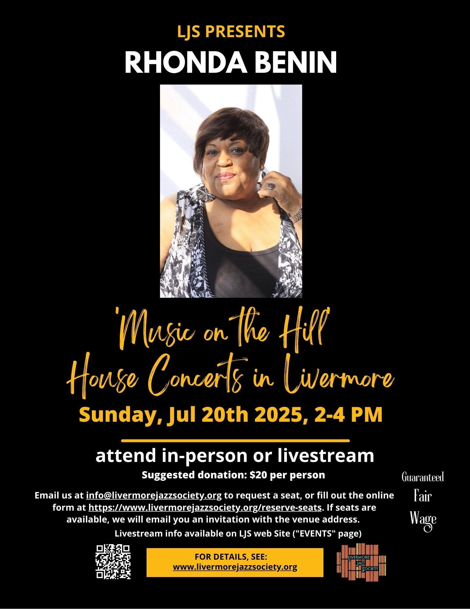 House Concert in Livermore -- Rhonda Benin