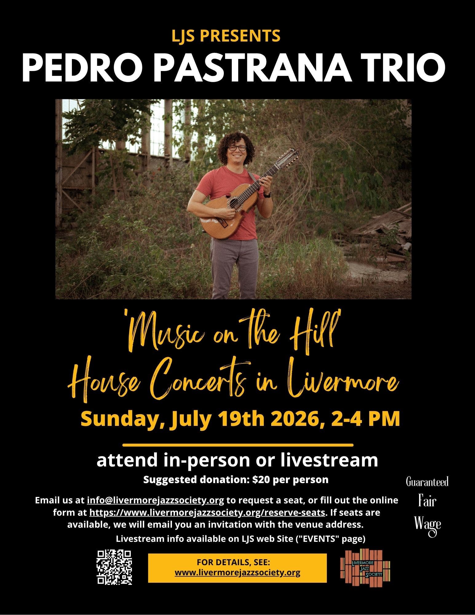 House Concert in Livermore -- The Pedro Pastrana Acoustic Trio