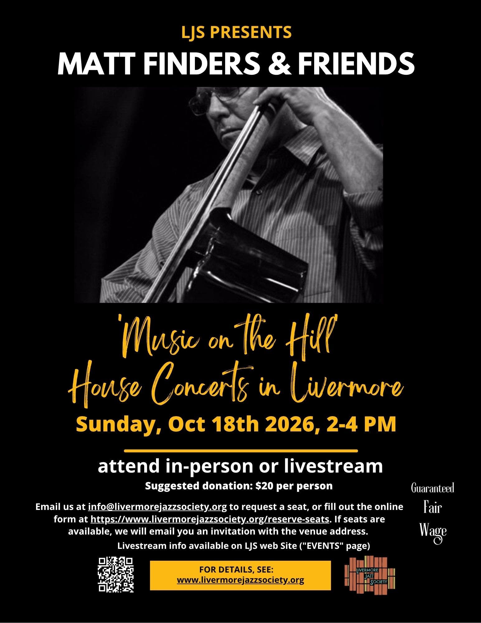 House Concert in Livermore -- Matt Finders & Friends