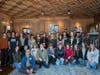 The writers and their student hosts