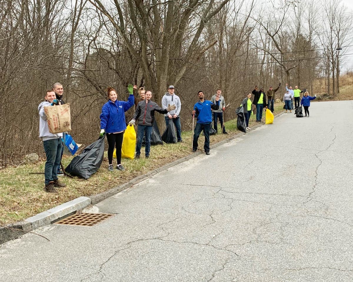 EMSEAL employees clean up Westborough
