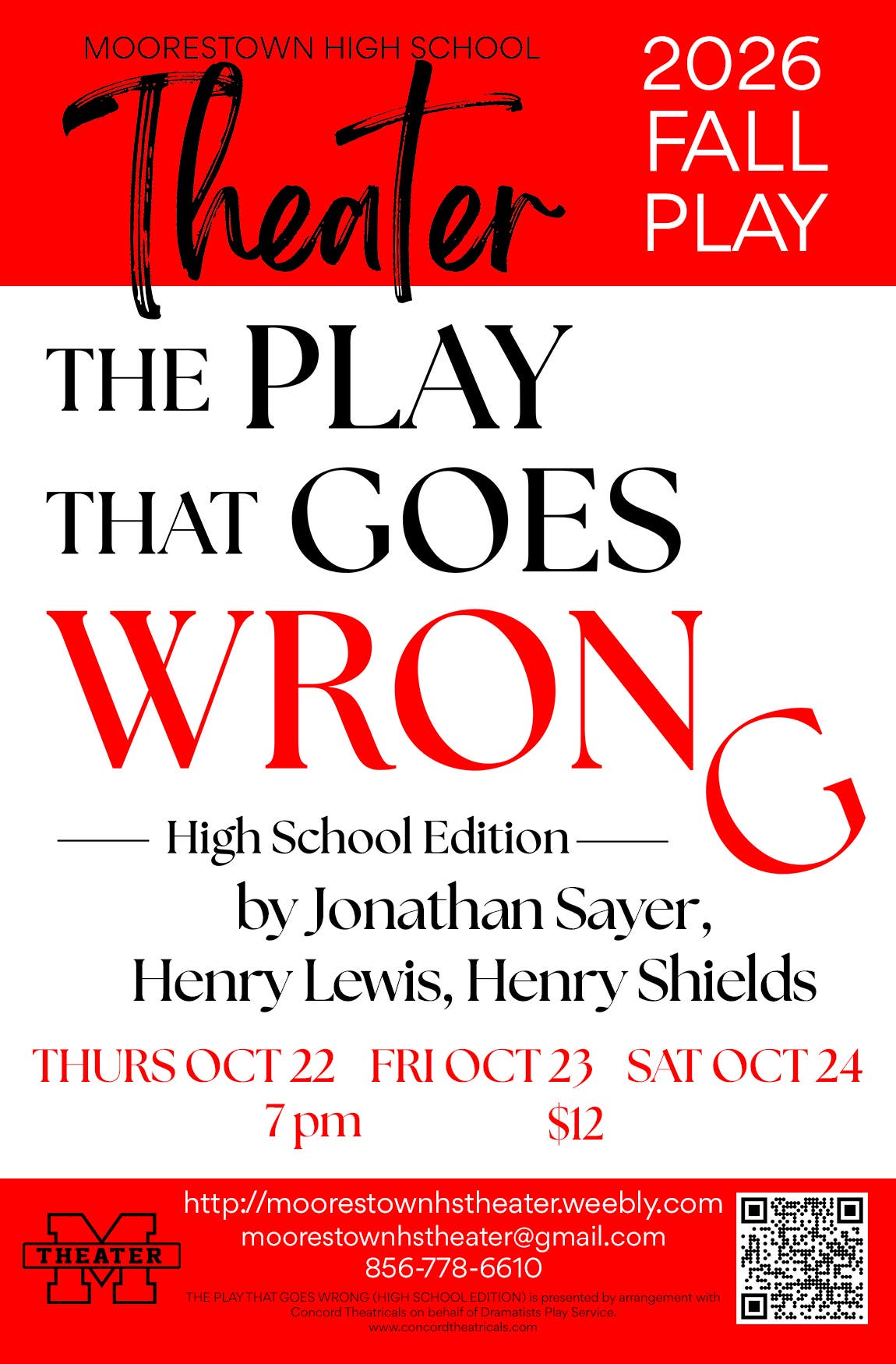 THE PLAY THAT GOES WRONG (Moorestown HS Fall Play)