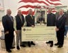 L to R: George Pontes, Weymouth Director of Veterans Services; Weymouth Mayor Michael Molisse; Dennis Keohane, co-owner, McDonald Keohane Funeral Home; Andrew McCawley, NECHV President and CEO; and John Keohane, co-owner, McDonald Keohane Funeral Home.