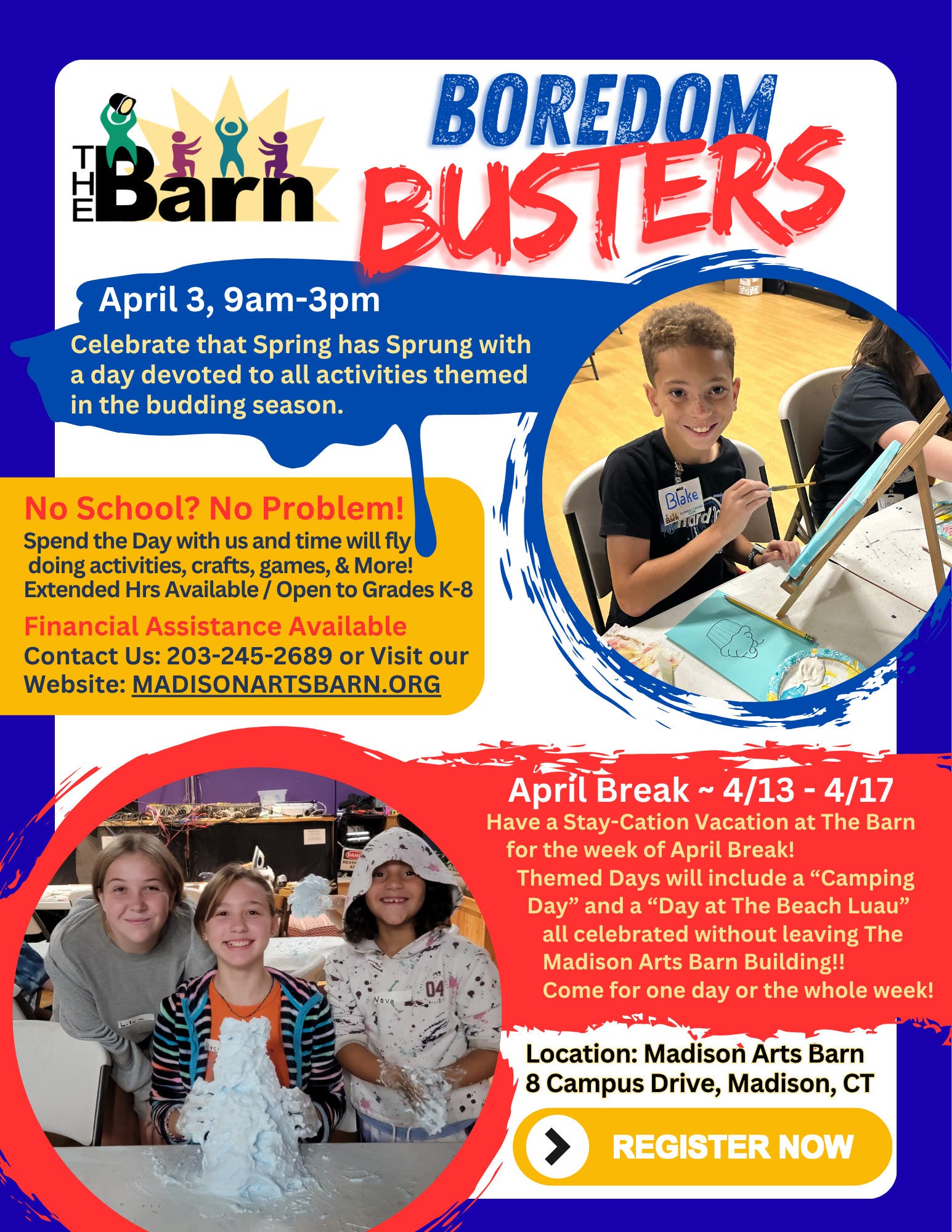 Spring Break Boredom Buster 4/13 - 4/17