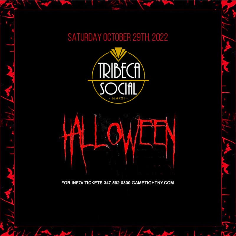 Oct 29 Tribeca Social NYC Halloween party 2022 only 15 New York