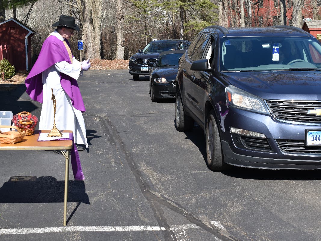 A "drive-by and a blessing" at The Lutheran Church of Madison
