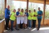 Volunteers Tim Stoub, Jan Swiecicki, Nancy Bohne, Dawn Skraba, Katie Kunkel, Jamie Martin, Jake Voss and Wayne Barkus