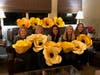 Sustainer group & paper roses (l to r): Karen Locke, Lora Sexton, Stephanie Doninguez, Susan Sparks, Gabriella Dominguez