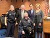 Recently retired K-9 Officer Ares honored at City Council meeting.