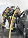 Firefighters pictured: P. Batul and S. Powell (engine 45/B)