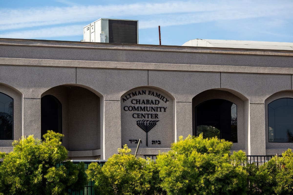The exterior of the Congregation Chabad synagogue is seen on April 27, 2019 in Poway, California. 