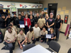 Aspire Community Day School with Opal Hellweg, legislative assistant, during presentation of certificates of mentors and protégés “Gearing Up for STEM” workshops.
