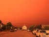 Church in Davenport, north of Santa Cruz. Actual color of the sky on Aug. 19, 2020.