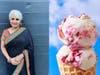 Salt & Straw partnered in July with Chef Heena Patel for new ice cream flavor, Besharam’s Yogurt Lassi with Raspberries, at all California shops.