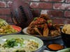Super Bowl takeout platters, featuring tacos, guacamole, alambre or choriquesto verde, can be ordered from Descanso Restaurant in Costa Mesa.