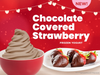 The new, limited-time Valentine's Day-inspired "Chocolate Covered Strawberry" flavor is at Yogurtland stores, along with gift-card promo.