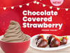 The new, limited-time Valentine's Day-inspired "Chocolate Covered Strawberry" flavor is at Yogurtland stores, along with gift-card promo.