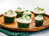 SusieCakes is baking St. Patrick's cupcakes, mini-cupcakes & frosted sugar cookies, including "Green Velvet" (pictured) & Guinness chocolate cupcakes. In Brentwood, LA, Long Beach, Manhattan Beach, Marina del Rey, Pasadena, Studio City & Woodland Hills.