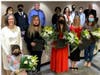 Lower left: Cabrillo student. Front row, from left: Christy Taylor, Jovana Manjabosco, Erin Castillo, Erica Maciel, Audrey Suratos. Back row, from left: Patty Sandoval, Tushar Dalmia, Larry Sweeney, Desrie Campbell, Yajing Zhang, Dianne Jones, CJ Cammack.