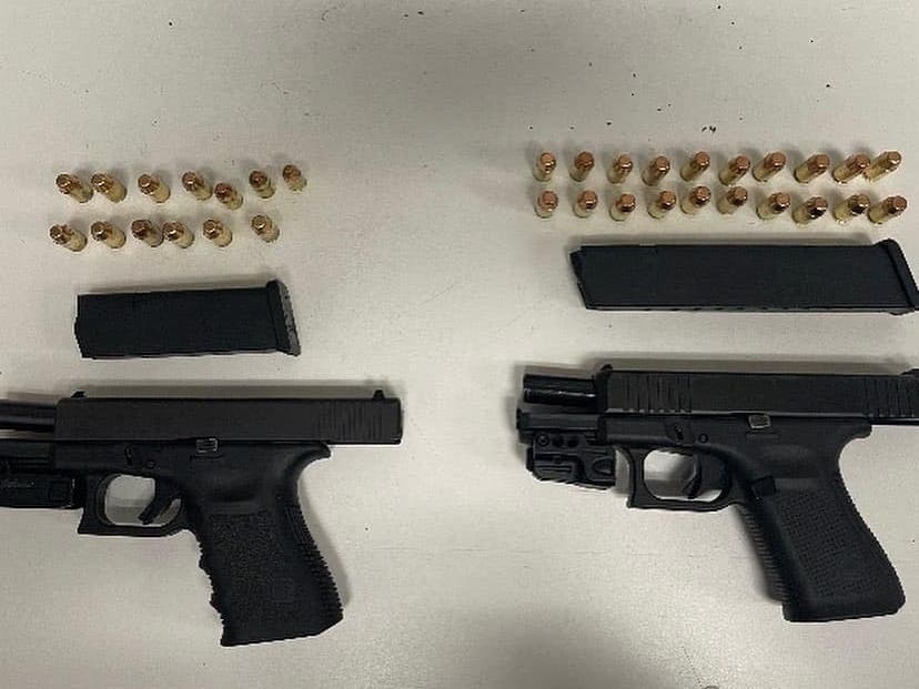 Suisun City Police Department recovered two loaded, unregistered firearms during a traffic stop Saturday night.
