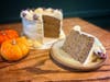 Maybeck’s in San Francisco is taking orders for Thanksgiving to-go feasts, that include Chef Lori’s Layered Spice Cake with Pumpkin Pie Filling & Amaretto Cream Cheese Frosting.