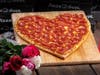 Warm hearts with heart-shaped pizzas, available for entire month of February, from Pizza Guys store in Pacific Beach.