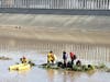 Border Patrol agents helped rescue Haitian nationals who became stranded in the Tijuana River channel while attempting to illegally enter the United States Wednesday.