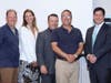 Sayville Board of Education welcomed new appointment: (left to right) Vice President Thomas Cooley, Trustees Kelly Sack, Dr. James Bertsch, Jr., Carl Cangelosi, Dr. Marc Ferris, 