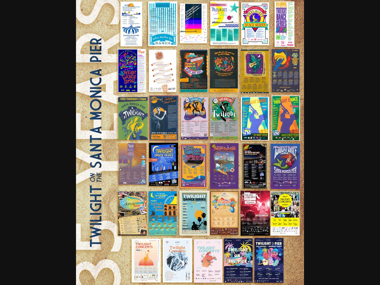 Twilight On The Santa Monica Pier - 35 Years Poster Compilation