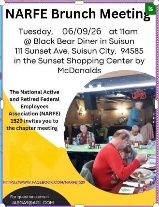 National, Active and Retired Federal Employees invited to NARFE Brunch meeting