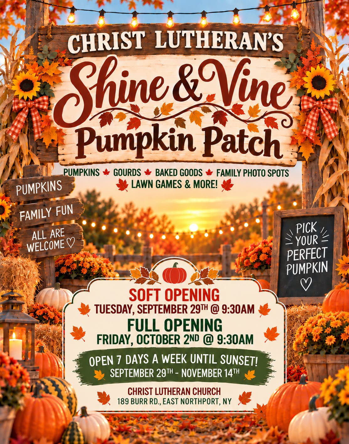 Annual Pumpkin Patch at Christ Lutheran Church