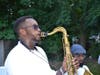 A saxaphone solo at Shellee's White Party.