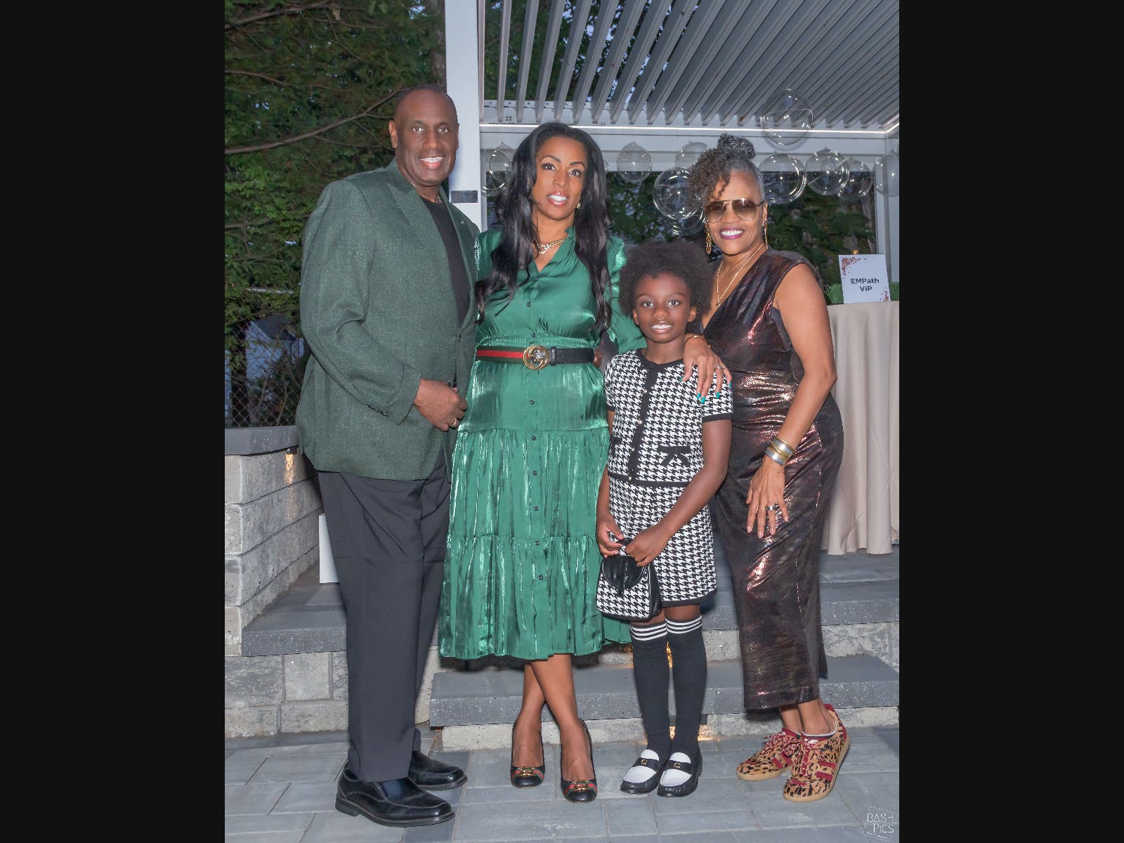 Celebrating EMPath at the September 19th FALL BALL are (l-r): Kyle Martin; Shellee Mendes, founder/owner, Salon Monét; young fashionista Amina Nanny; and Kim Janey, President & CEO, Economic Mobility Pathways (EMPath) and former Mayor of Boston. 
