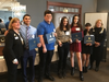 Twenty-first Star Chapter NSDAR presents American History Scholar Awards to students from the Maine and Niles Townships High Schools. L-R:  Chapter Regent, Gail Enault; Omar Farrag, Maine South; Ryan Merlin, Maine West; Jennine Darwish, Niles West; Mia Vu