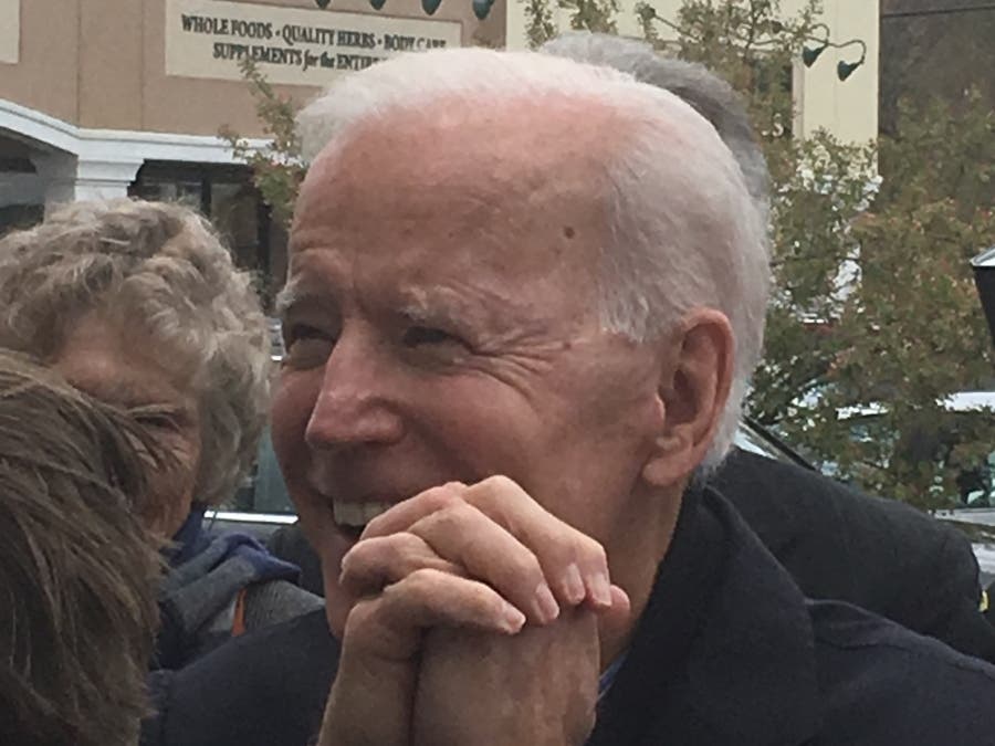Vice President Joe Biden, at his first New Hampshire event of the 2020 presidential race, in Hampton.