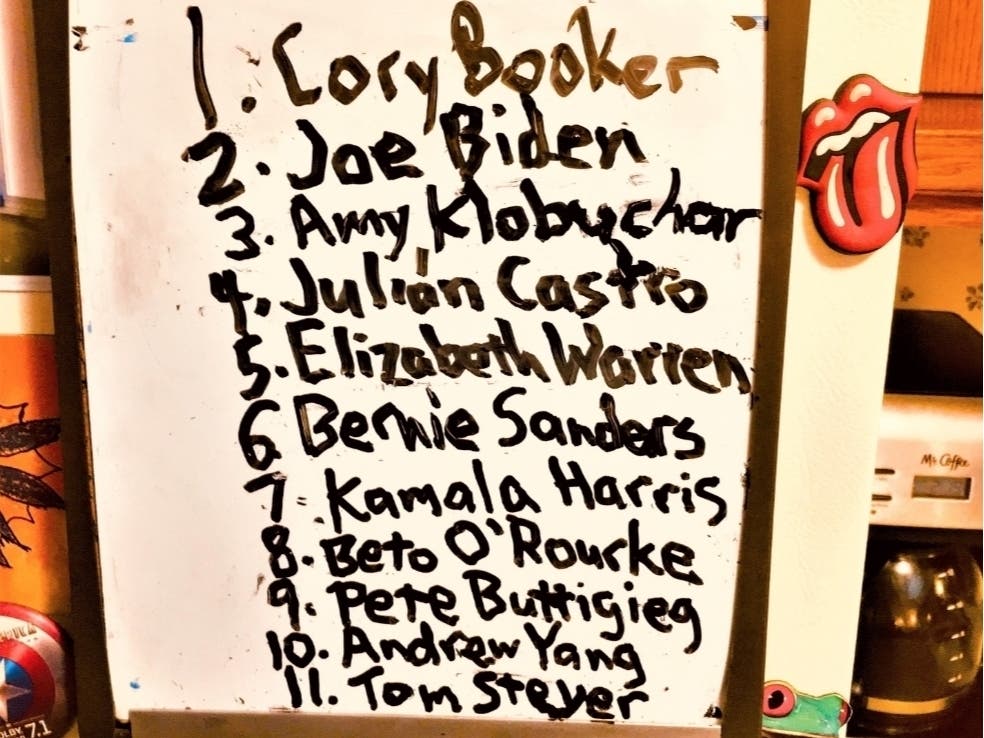 Mirsky's List of the Strongest Candidates for President in 2020 (October 11, 2019)