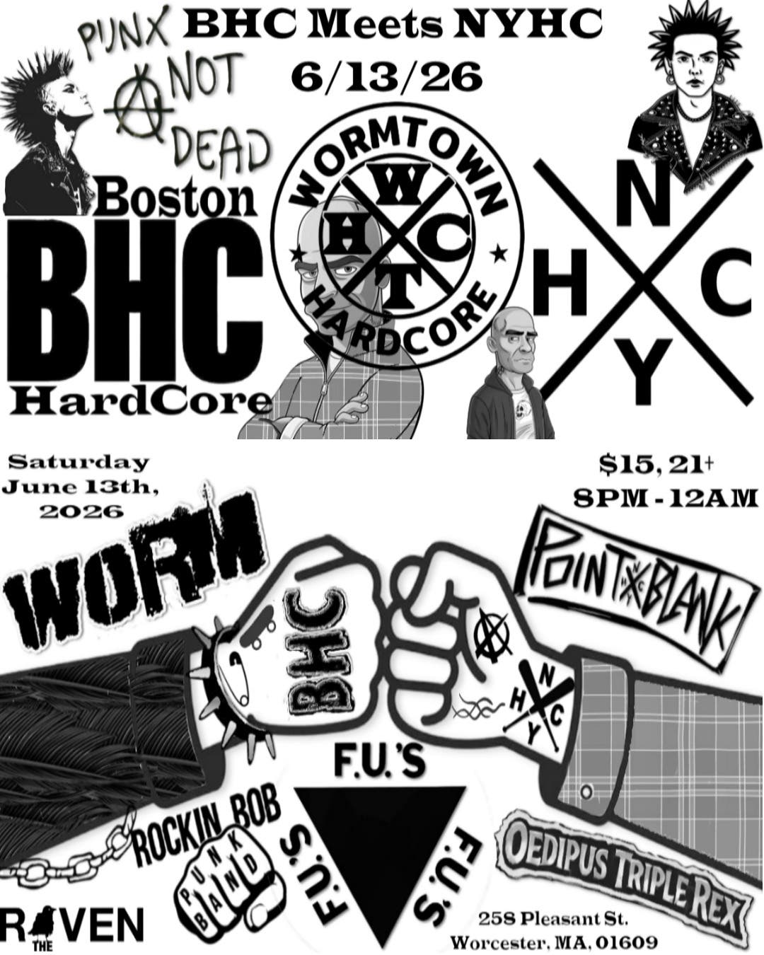 The FU's, Punk Band (Jerry's Kids & FUs), WORM, Point Blank, Oedipus Triple Rex