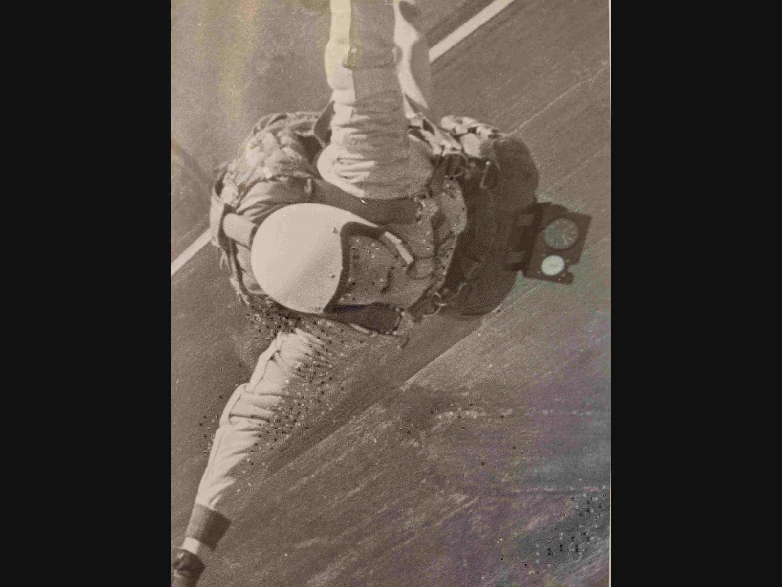This picture in the 1971 Principia College yearbook documented one of my skydives.