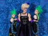 Ursula (Ashley McLeod) plots her revenge with minions Flotsam (Kylie Block left) and Jetsam (Izzy Porter, right) in "Disney's The Little Mermaid," playing at Danbury's Musicals at Richter July 25- Aug 9.  Tickets: musicalsatrichter.org.