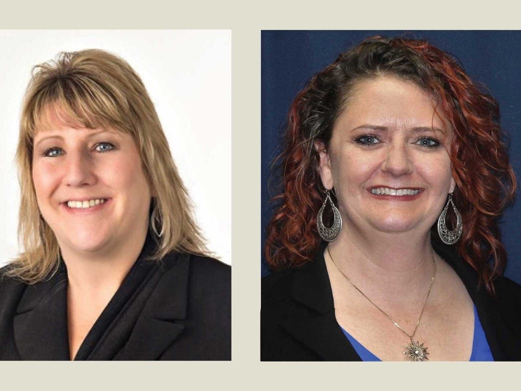 Annette Parker, left, Meta Mueller, right. 