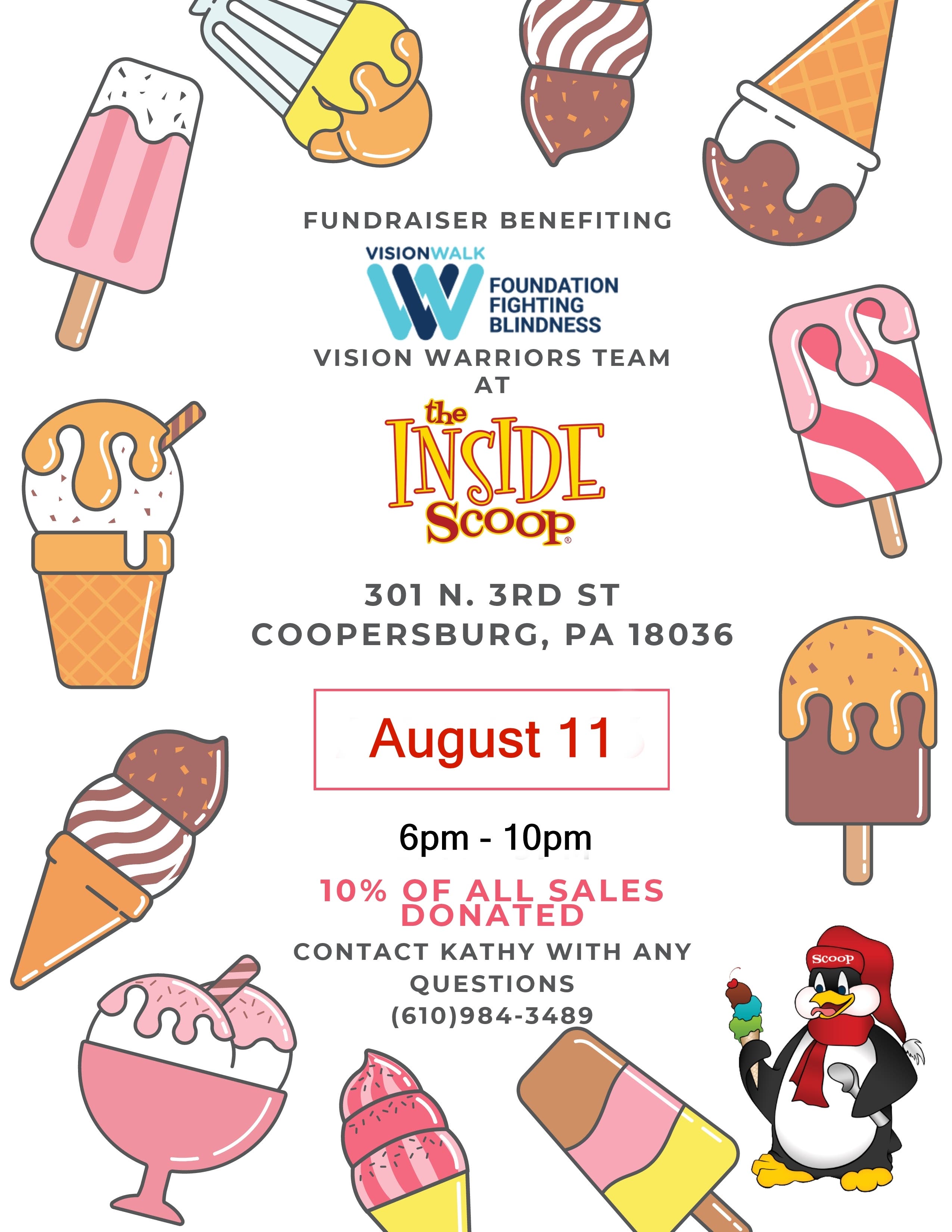 Inside Scoop Foundation Fighting Blindness Fundraiser, Monday, August 11, 2025