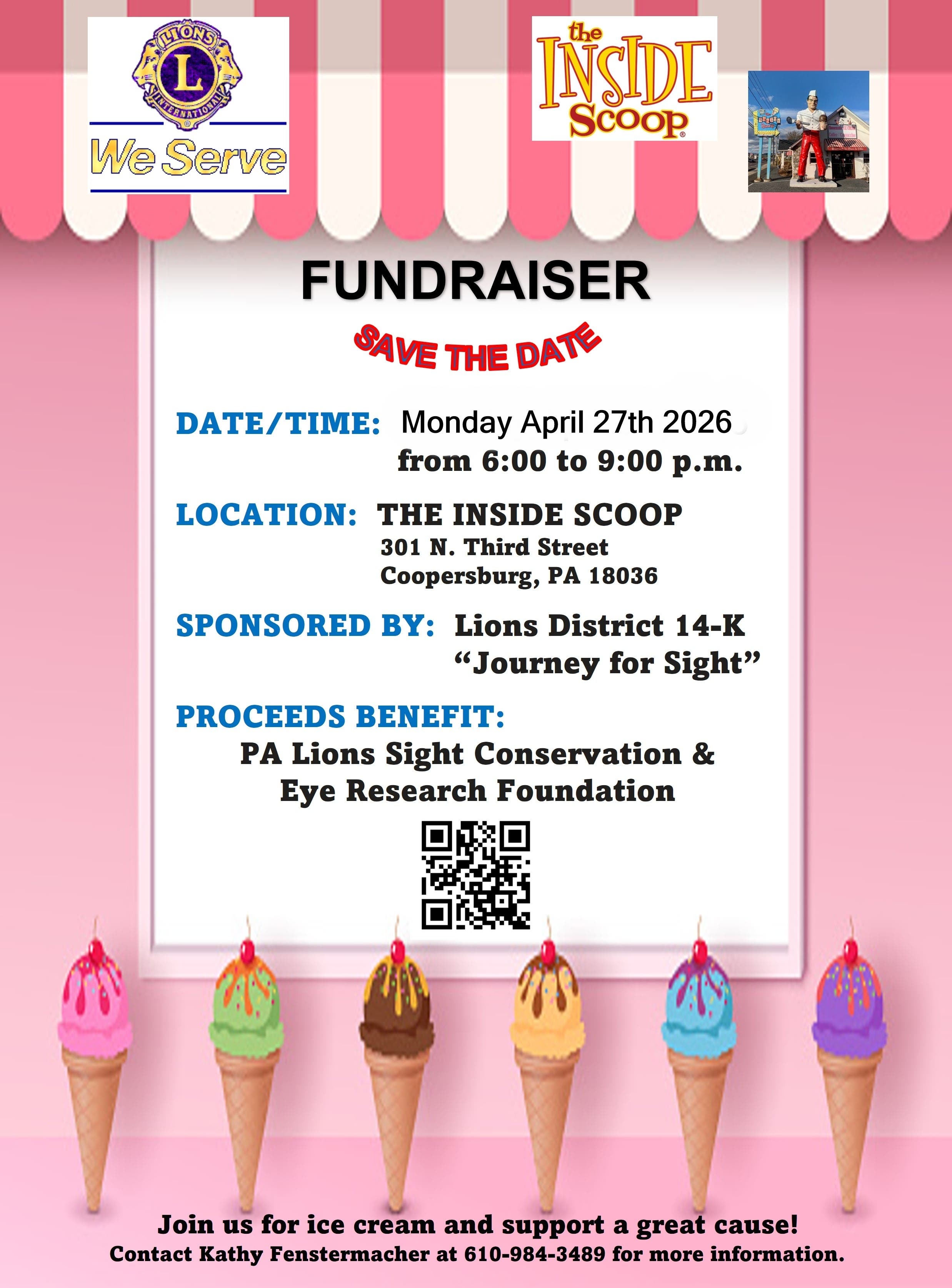 Inside Scoop Fundraiser for Journey for Sight Walk