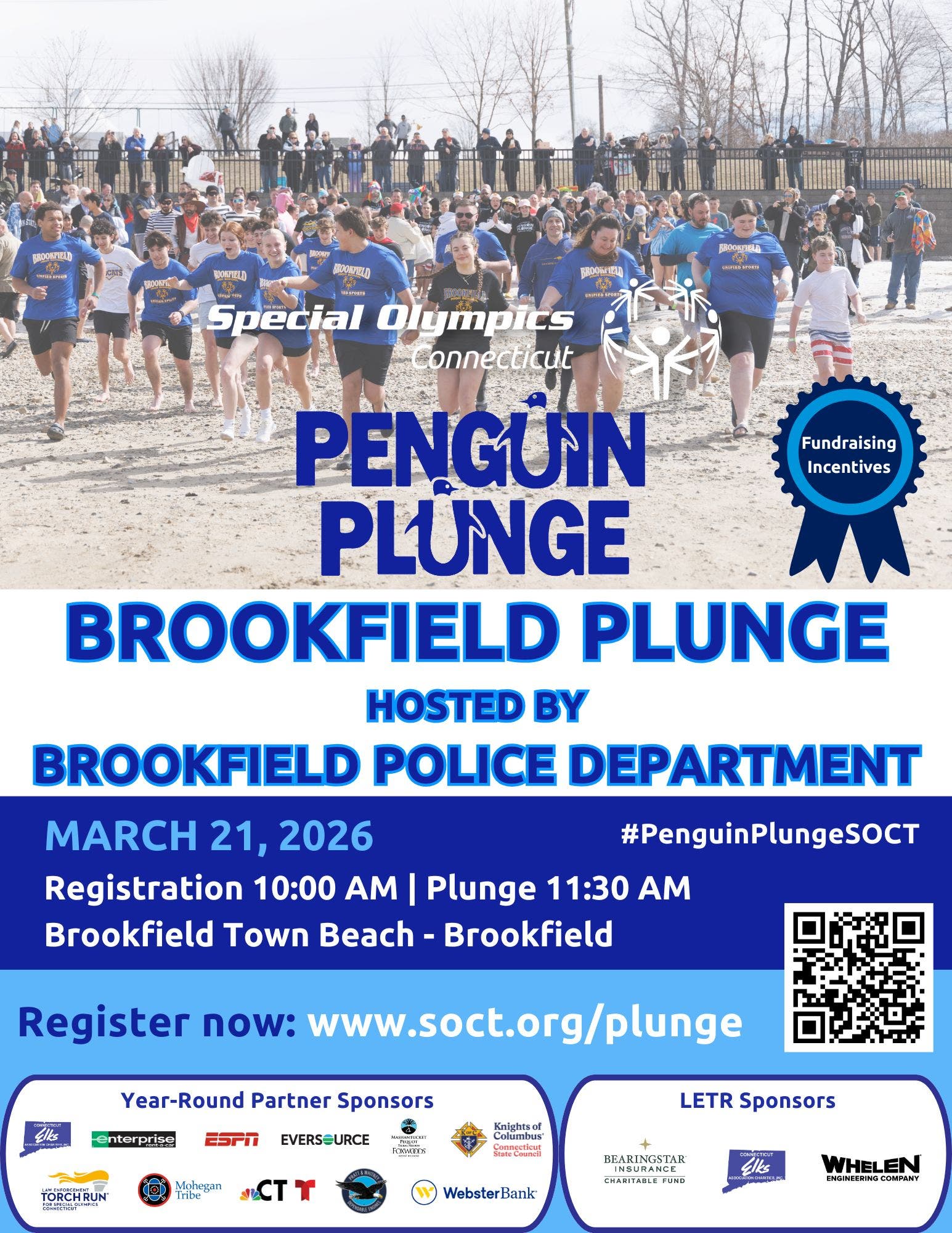 Brookfield Penguin Plunge hosted by Brookfield Police Department to benefit Special Olympics CT