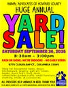 Animal Advocates of Howard County HUGE Annual Yard Sale!