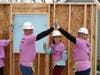 CEO Mike Crowley and Bradley Corp. Volunteers Raise the Wall at Women Build home for Dawn and Myah