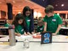 Second grade students work on a team event.